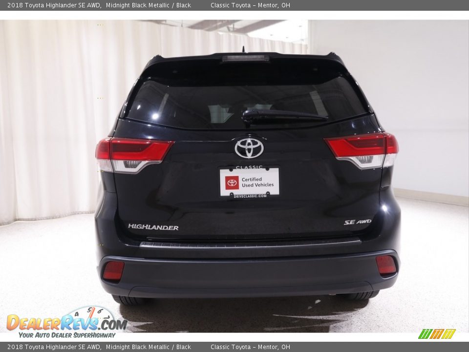 2018 Toyota Highlander SE AWD Midnight Black Metallic / Black Photo #18
