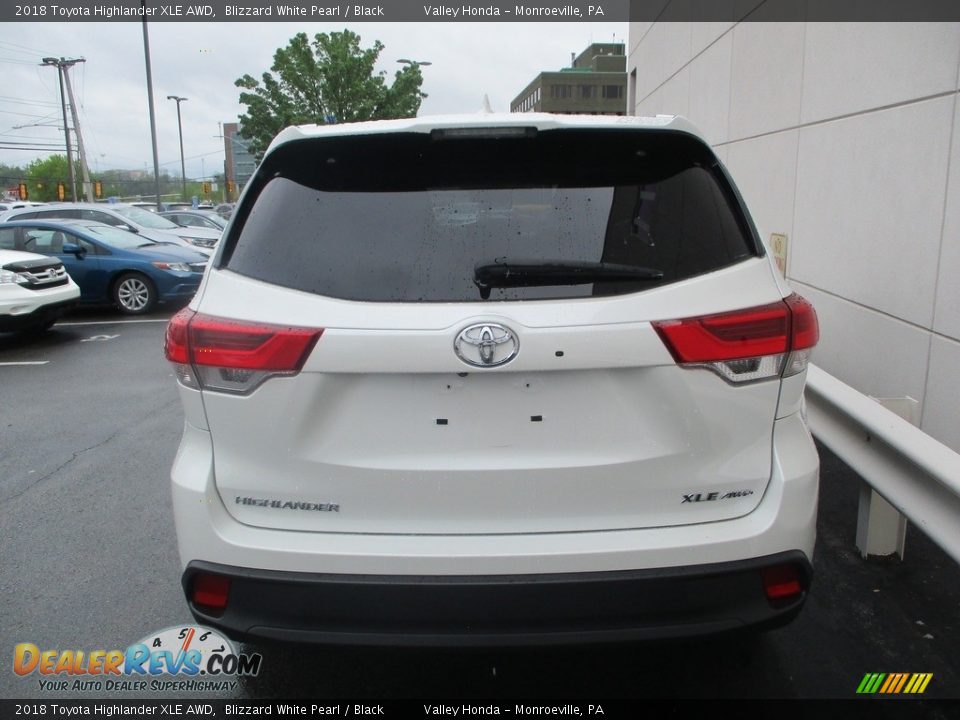 2018 Toyota Highlander XLE AWD Blizzard White Pearl / Black Photo #4