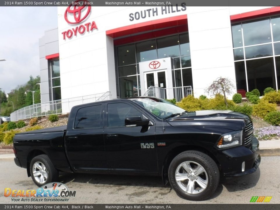 2014 Ram 1500 Sport Crew Cab 4x4 Black / Black Photo #2