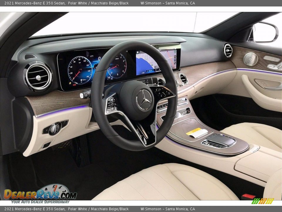 2021 Mercedes-Benz E 350 Sedan Polar White / Macchiato Beige/Black Photo #4