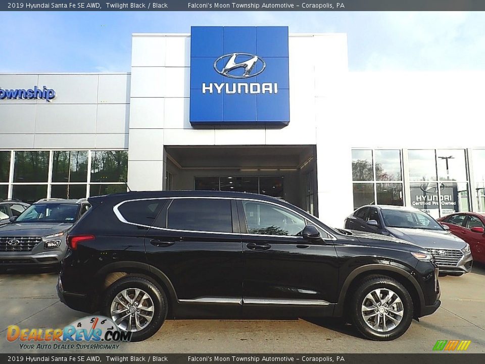 2019 Hyundai Santa Fe SE AWD Twilight Black / Black Photo #1