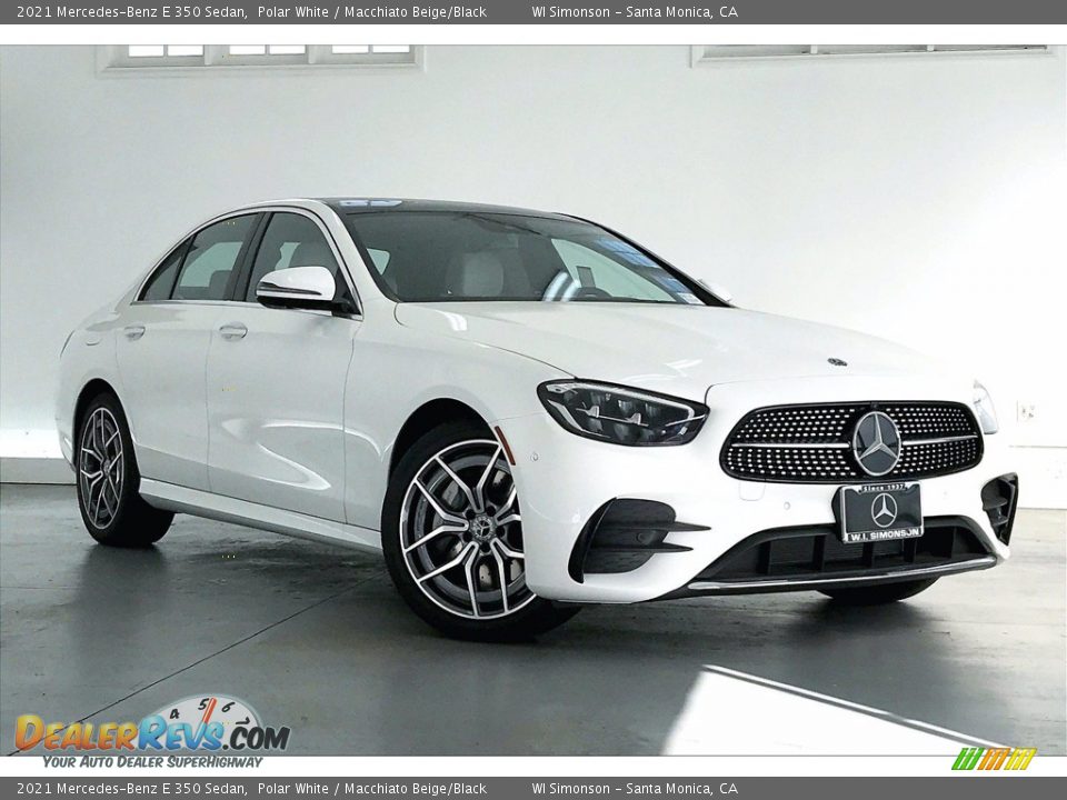 2021 Mercedes-Benz E 350 Sedan Polar White / Macchiato Beige/Black Photo #12