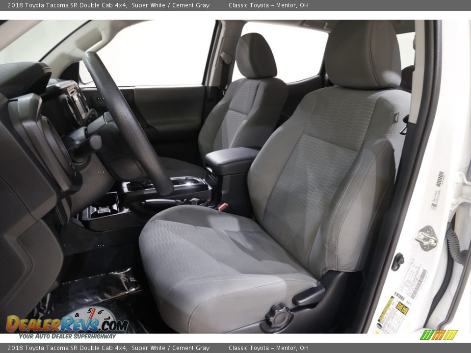 2018 Toyota Tacoma SR Double Cab 4x4 Super White / Cement Gray Photo #5