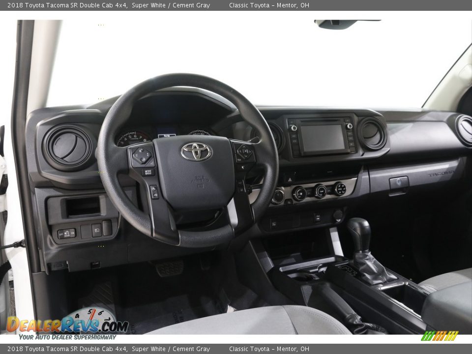 2018 Toyota Tacoma SR Double Cab 4x4 Super White / Cement Gray Photo #6
