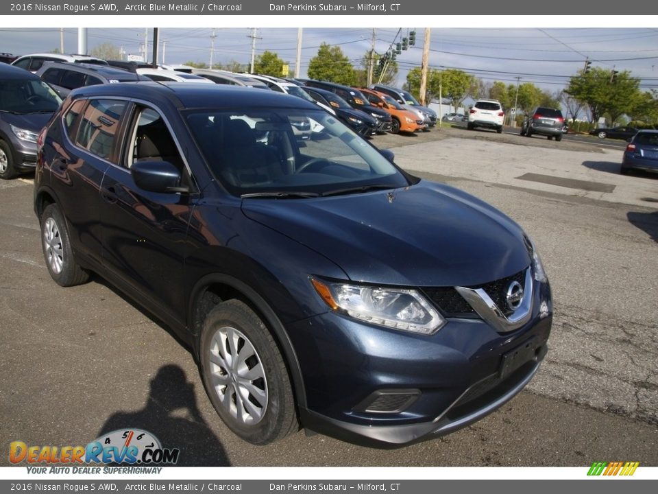 2016 Nissan Rogue S AWD Arctic Blue Metallic / Charcoal Photo #3