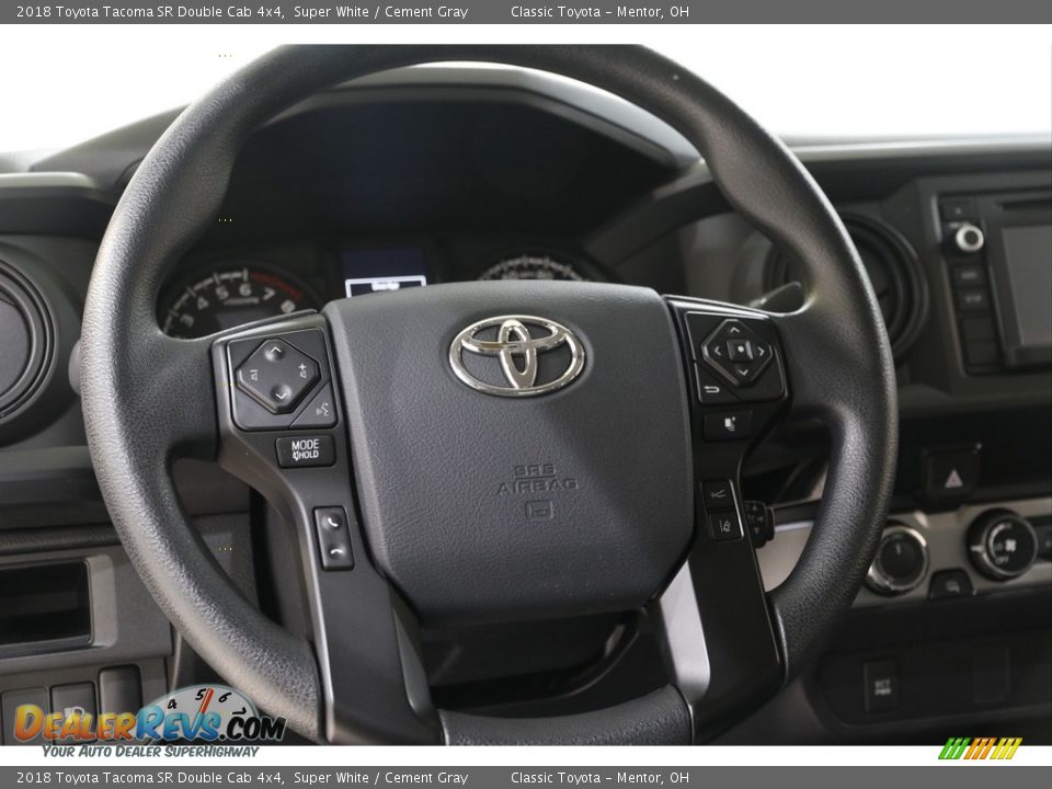 2018 Toyota Tacoma SR Double Cab 4x4 Super White / Cement Gray Photo #7