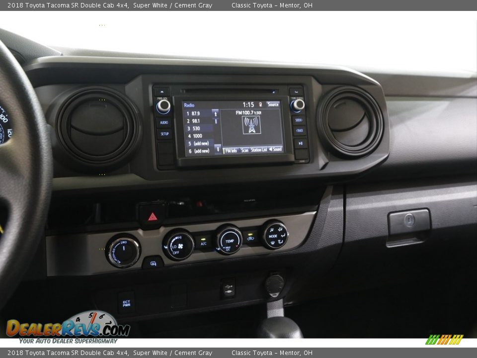 2018 Toyota Tacoma SR Double Cab 4x4 Super White / Cement Gray Photo #9