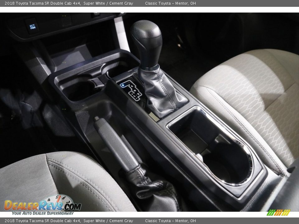 2018 Toyota Tacoma SR Double Cab 4x4 Super White / Cement Gray Photo #12