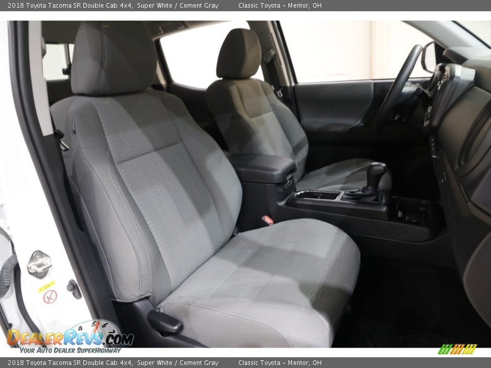 2018 Toyota Tacoma SR Double Cab 4x4 Super White / Cement Gray Photo #13