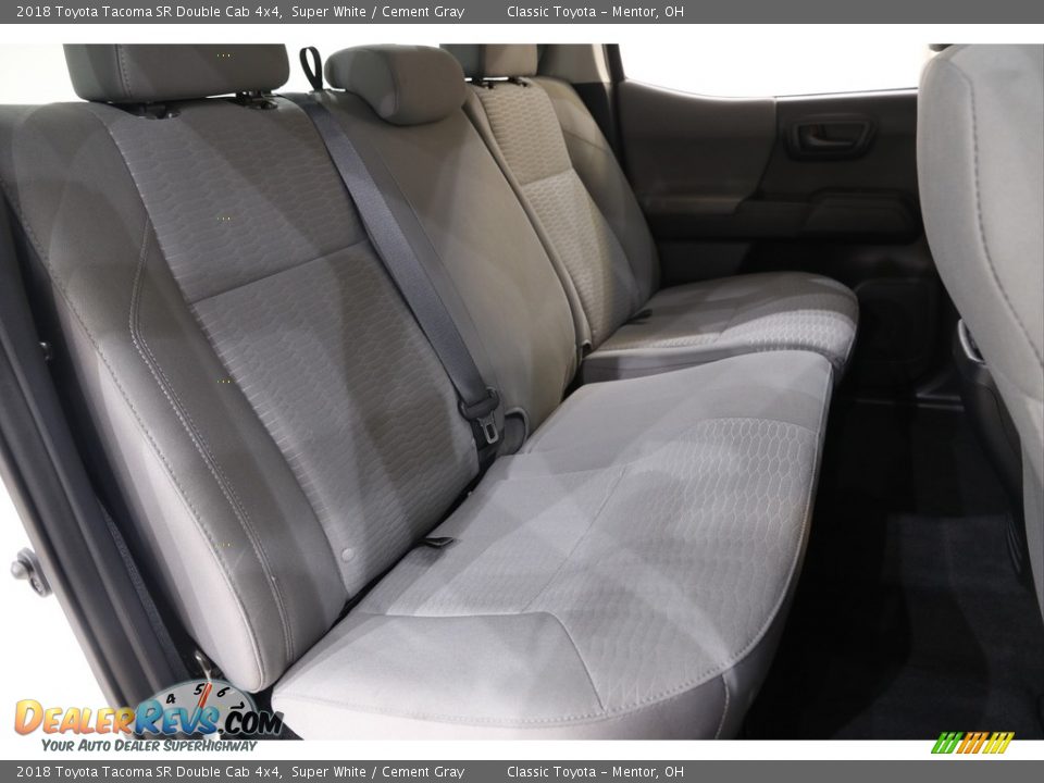 2018 Toyota Tacoma SR Double Cab 4x4 Super White / Cement Gray Photo #14