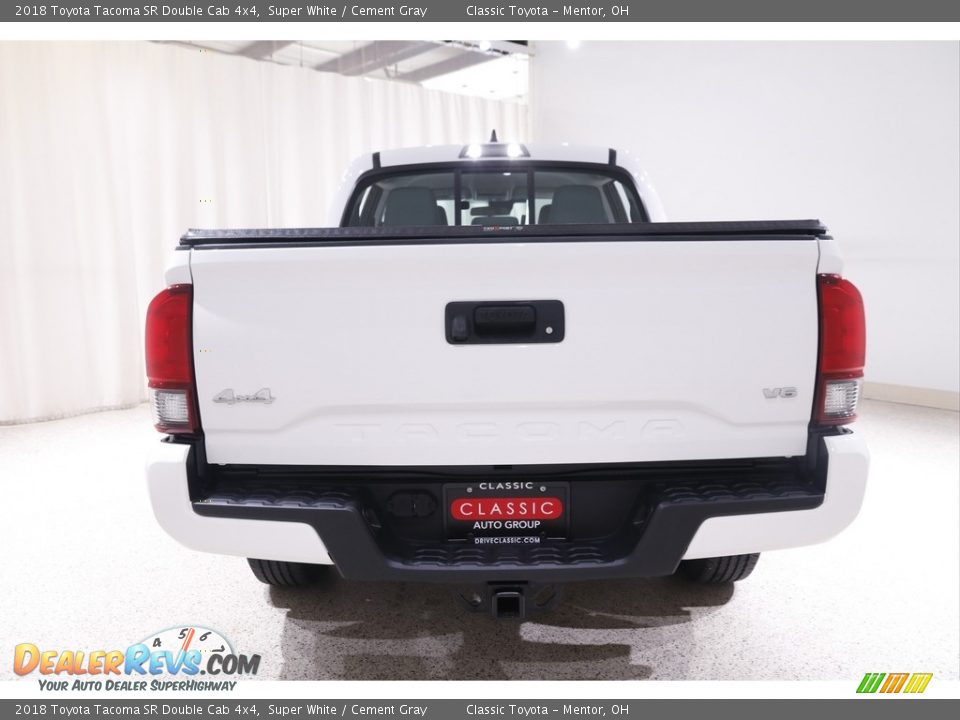 2018 Toyota Tacoma SR Double Cab 4x4 Super White / Cement Gray Photo #16