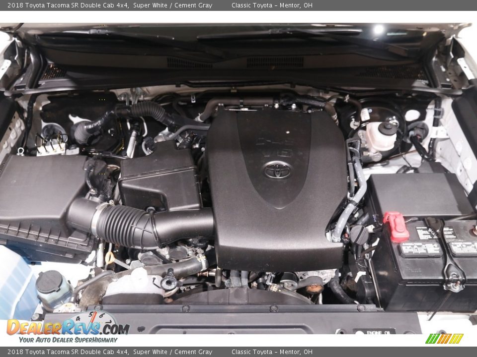 2018 Toyota Tacoma SR Double Cab 4x4 Super White / Cement Gray Photo #17