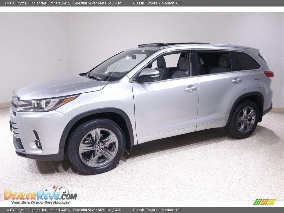 2018 Toyota Highlander Limited AWD Celestial Silver Metallic / Ash Photo #3