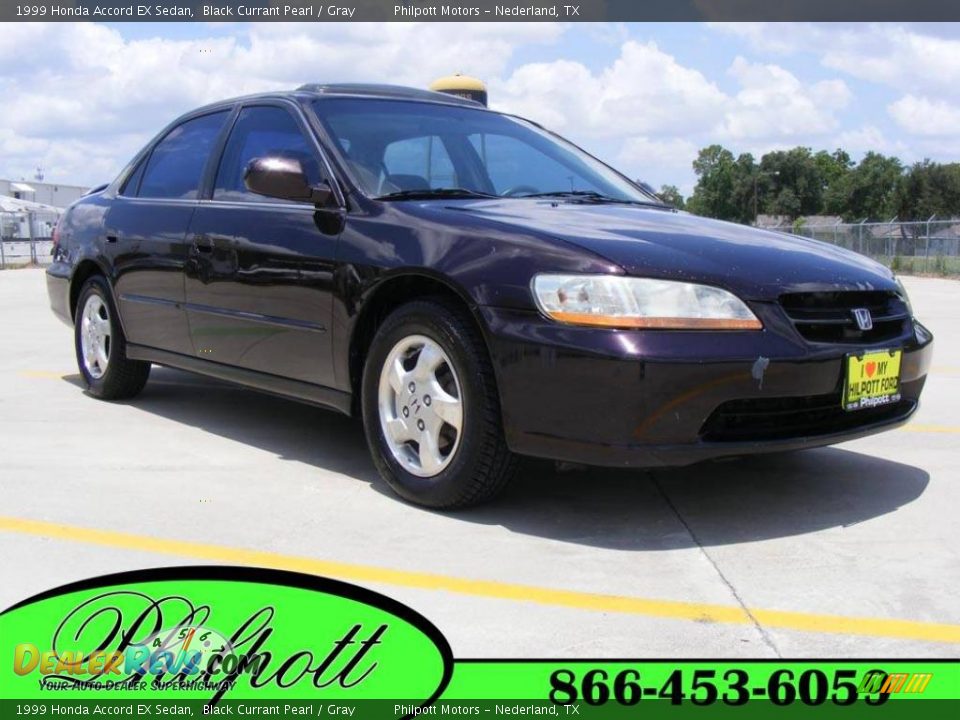 1999 Honda Accord EX Sedan Black Currant Pearl / Gray Photo #1