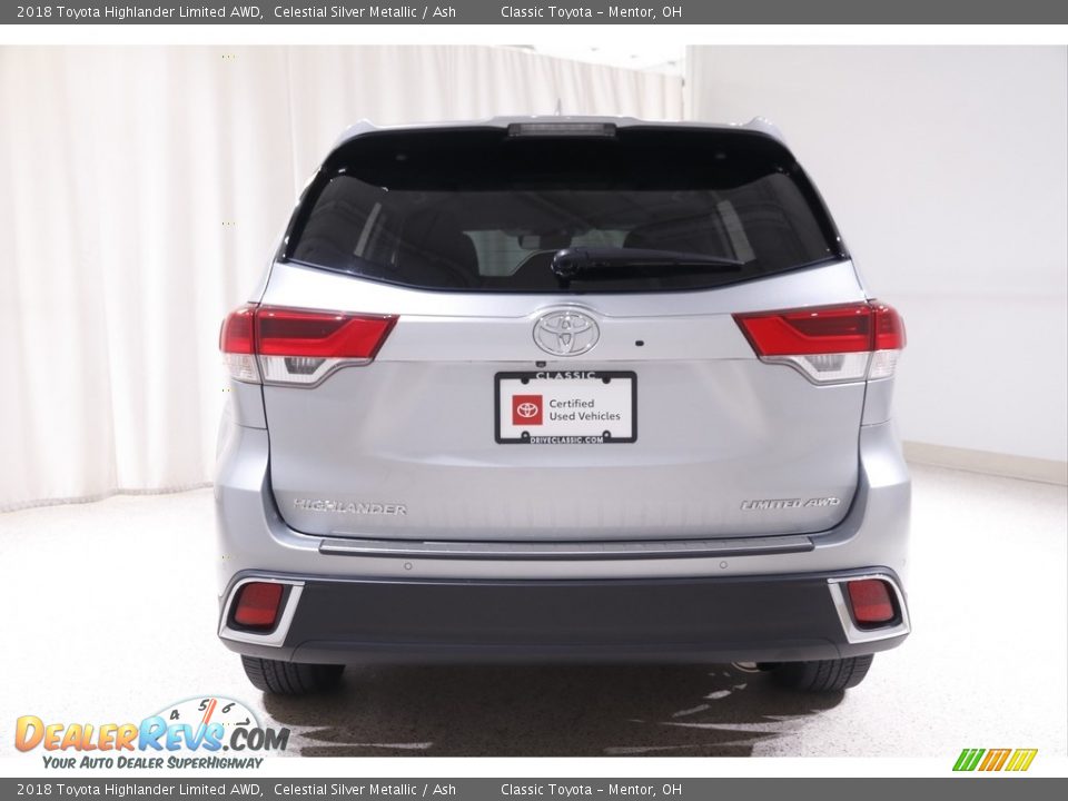 2018 Toyota Highlander Limited AWD Celestial Silver Metallic / Ash Photo #18