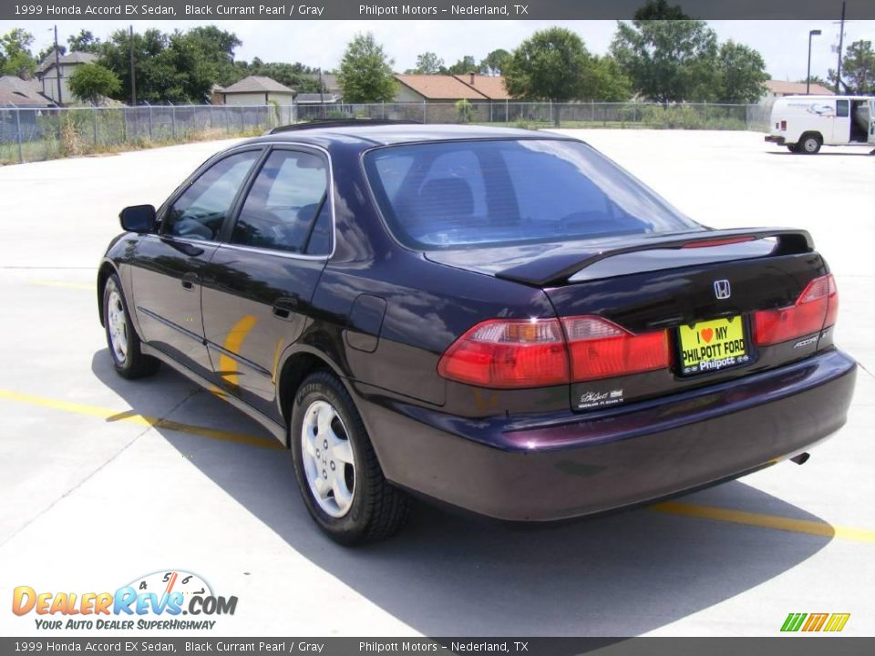 1999 Honda Accord EX Sedan Black Currant Pearl / Gray Photo #5