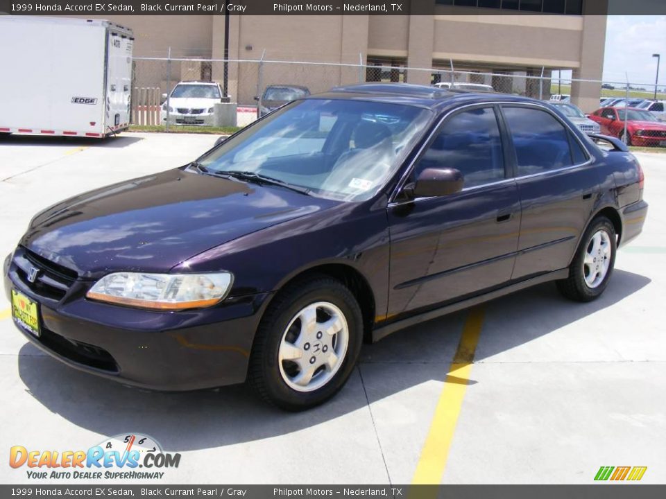 1999 Honda Accord EX Sedan Black Currant Pearl / Gray Photo #7