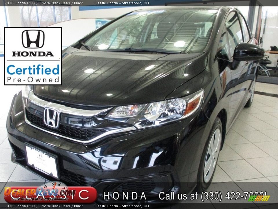 2018 Honda Fit LX Crystal Black Pearl / Black Photo #1