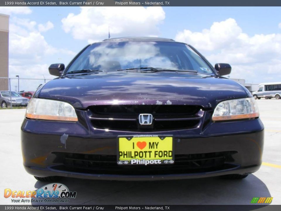 1999 Honda Accord EX Sedan Black Currant Pearl / Gray Photo #9