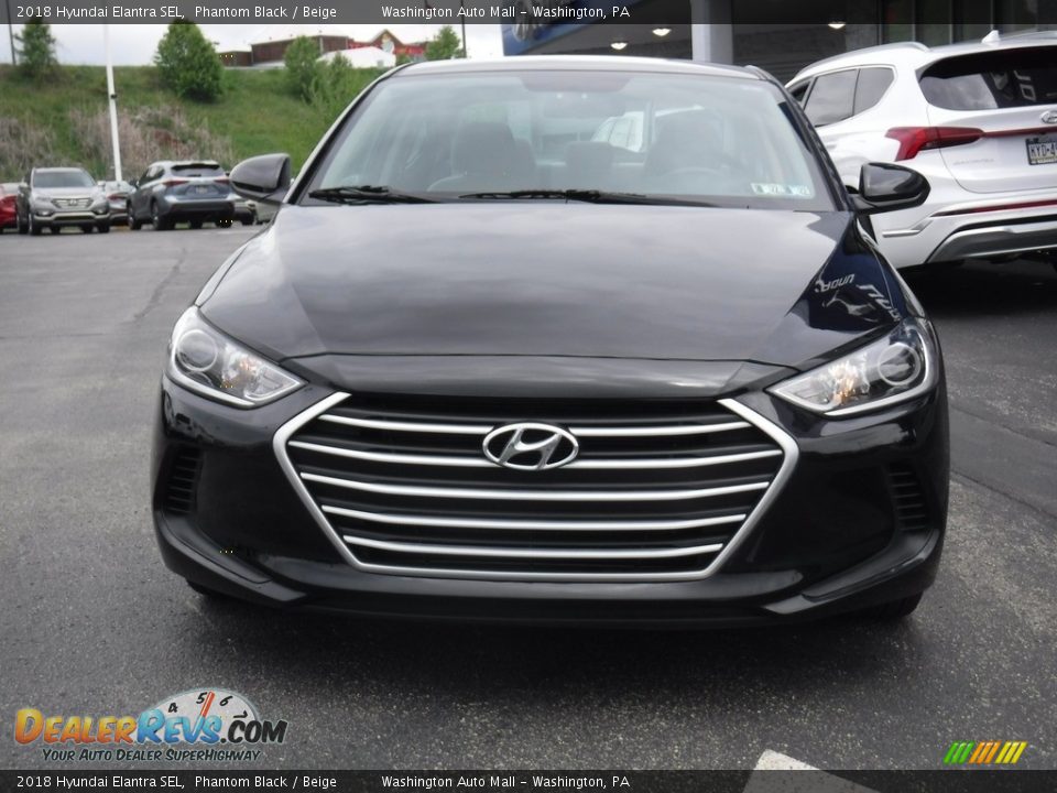 2018 Hyundai Elantra SEL Phantom Black / Beige Photo #4