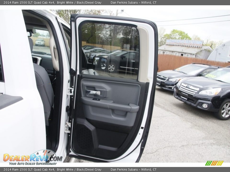 2014 Ram 1500 SLT Quad Cab 4x4 Bright White / Black/Diesel Gray Photo #14