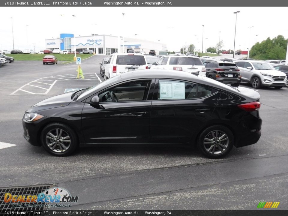 2018 Hyundai Elantra SEL Phantom Black / Beige Photo #6