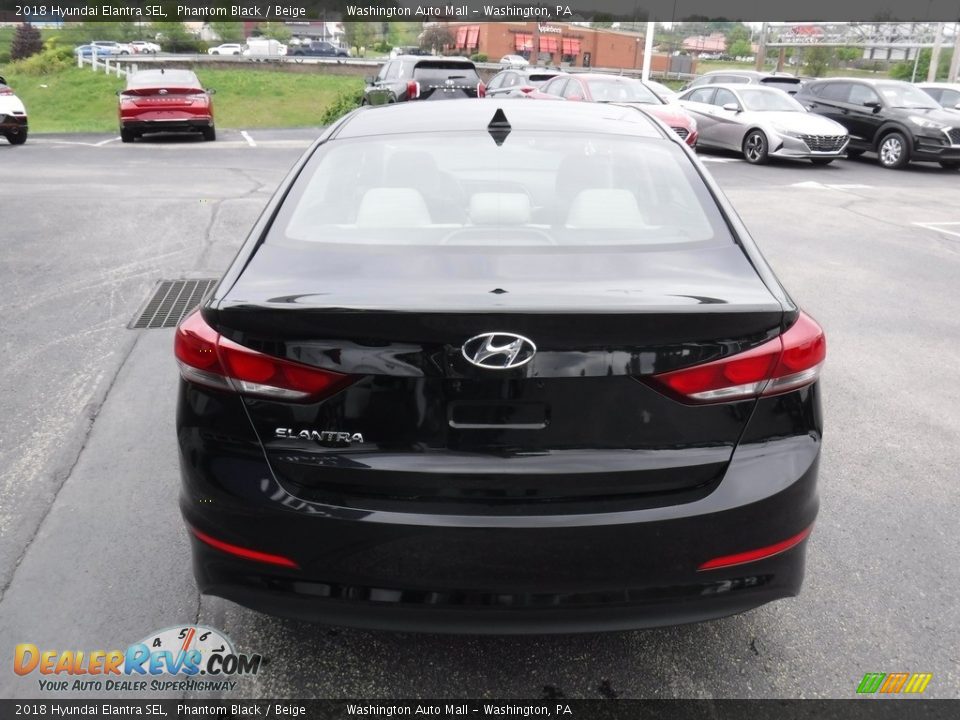 2018 Hyundai Elantra SEL Phantom Black / Beige Photo #8