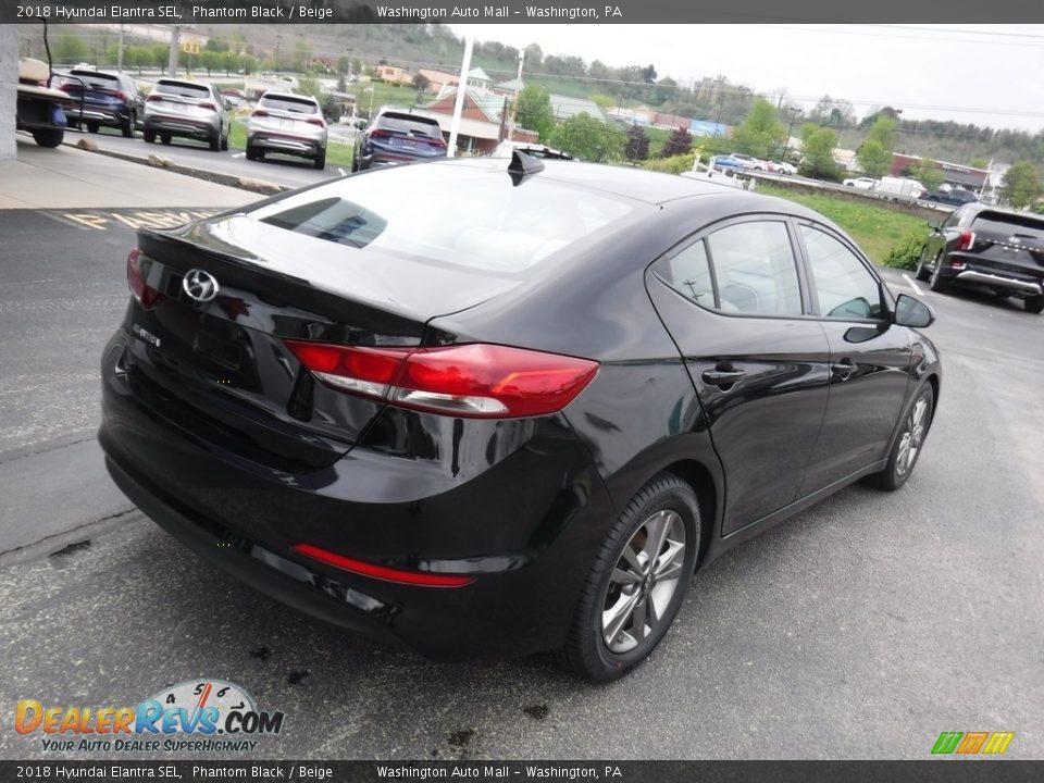 2018 Hyundai Elantra SEL Phantom Black / Beige Photo #9