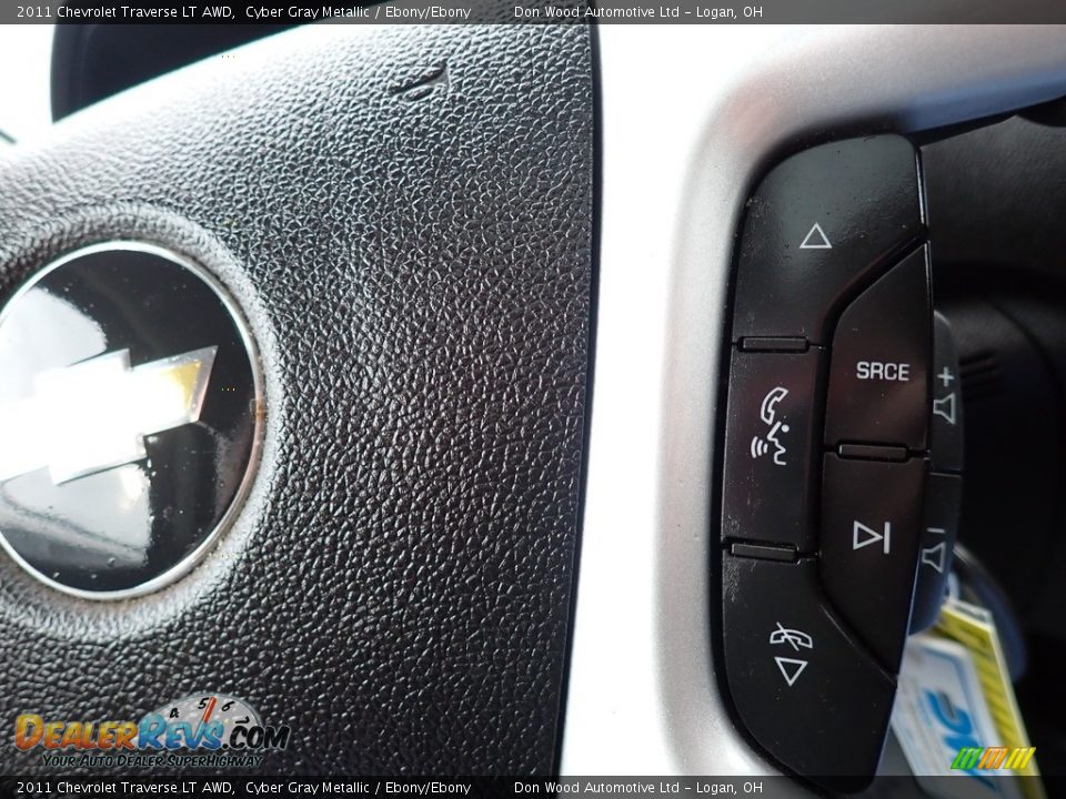 2011 Chevrolet Traverse LT AWD Cyber Gray Metallic / Ebony/Ebony Photo #34