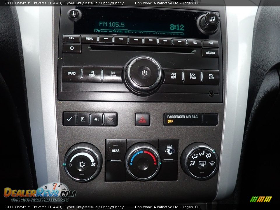 2011 Chevrolet Traverse LT AWD Cyber Gray Metallic / Ebony/Ebony Photo #35