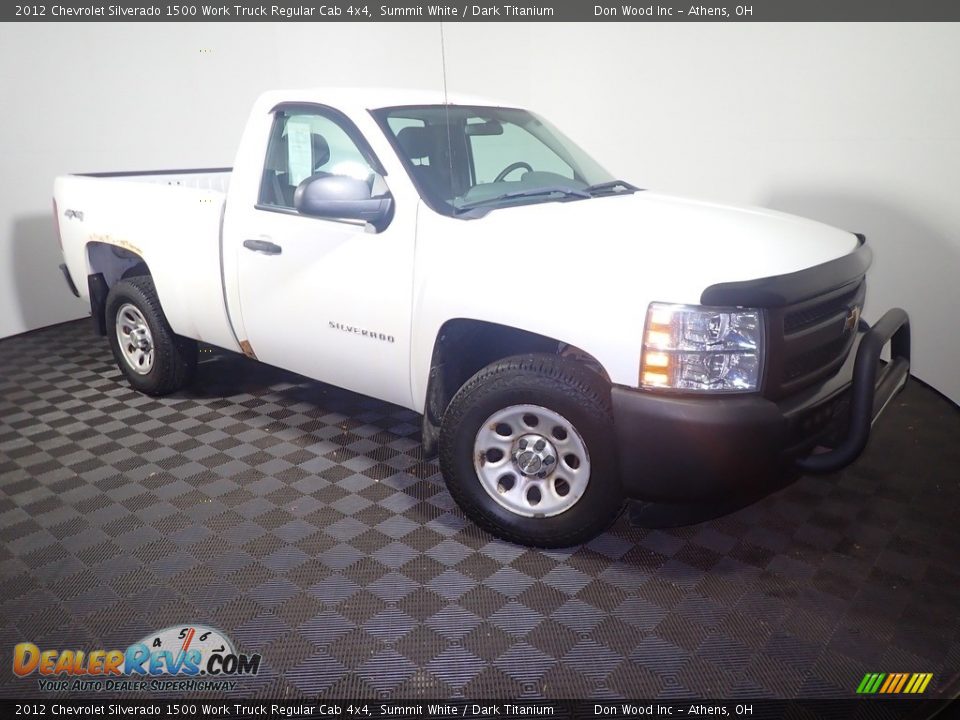 2012 Chevrolet Silverado 1500 Work Truck Regular Cab 4x4 Summit White / Dark Titanium Photo #2