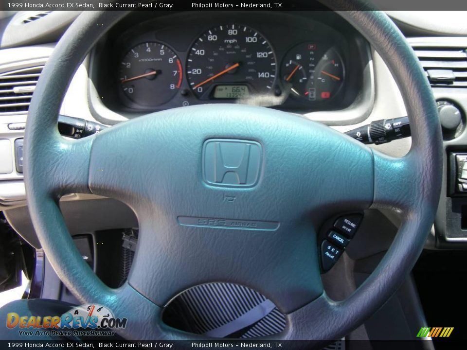1999 Honda Accord EX Sedan Black Currant Pearl / Gray Photo #35