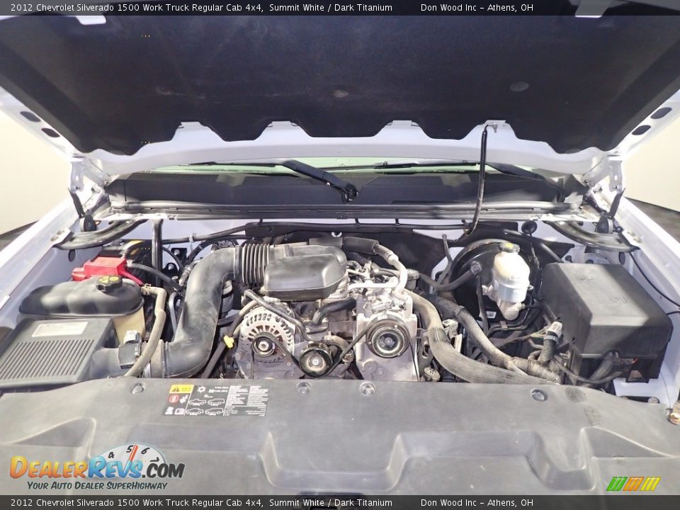 2012 Chevrolet Silverado 1500 Work Truck Regular Cab 4x4 Summit White / Dark Titanium Photo #6