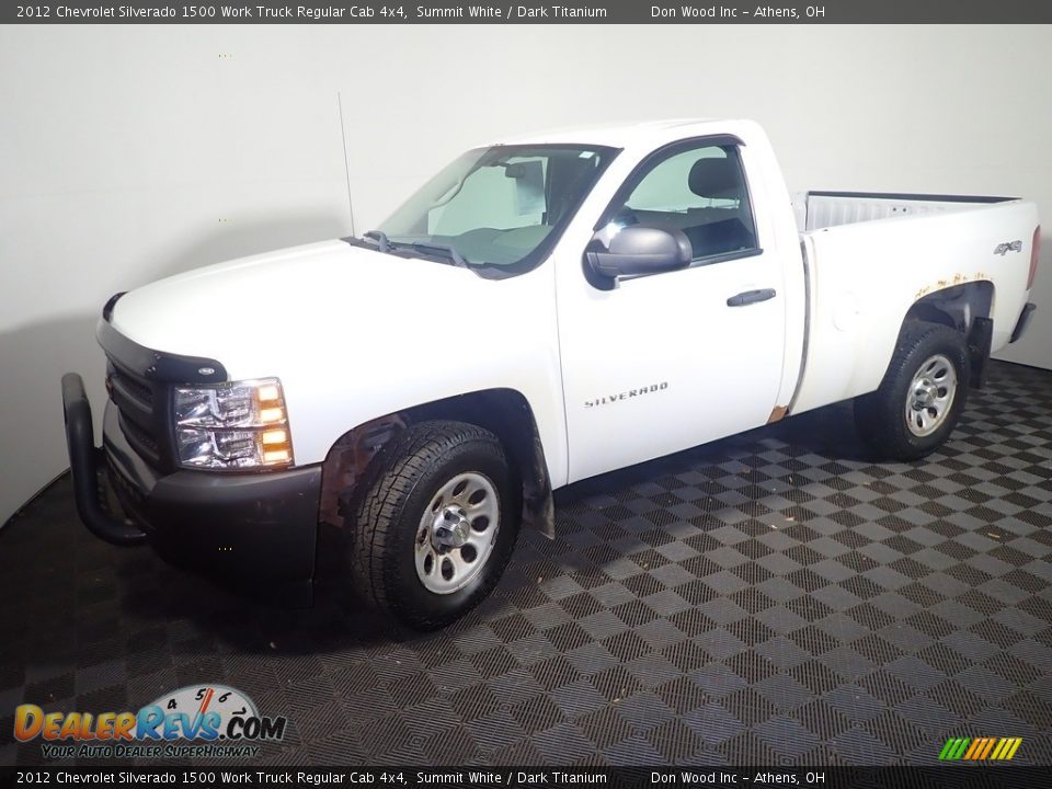 2012 Chevrolet Silverado 1500 Work Truck Regular Cab 4x4 Summit White / Dark Titanium Photo #8