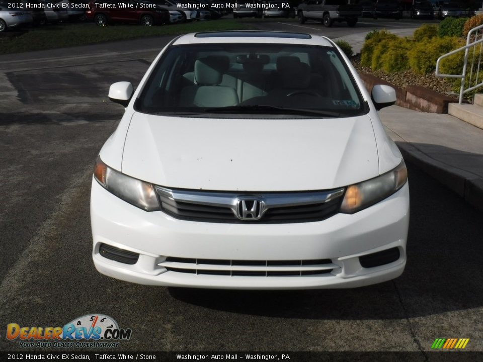 2012 Honda Civic EX Sedan Taffeta White / Stone Photo #9