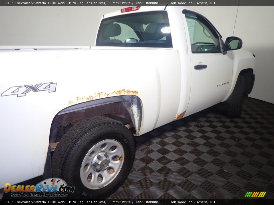 2012 Chevrolet Silverado 1500 Work Truck Regular Cab 4x4 Summit White / Dark Titanium Photo #17