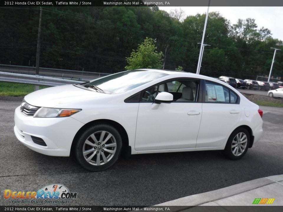 2012 Honda Civic EX Sedan Taffeta White / Stone Photo #11