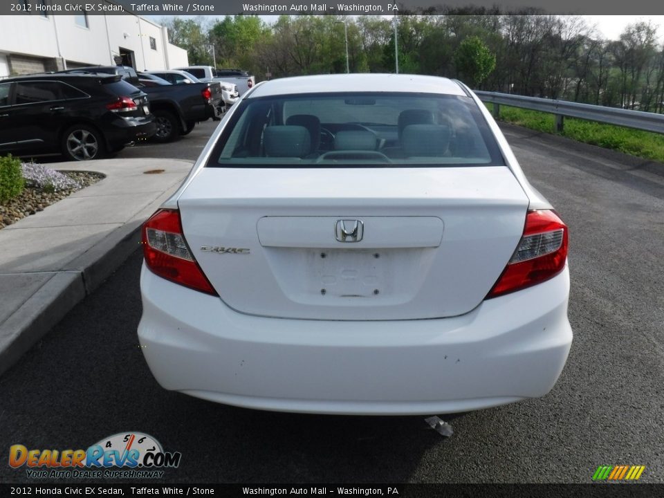 2012 Honda Civic EX Sedan Taffeta White / Stone Photo #14