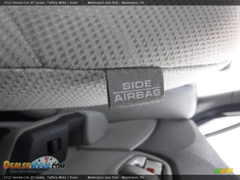 2012 Honda Civic EX Sedan Taffeta White / Stone Photo #19