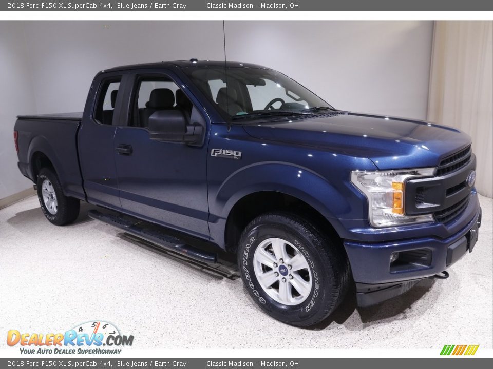 2018 Ford F150 XL SuperCab 4x4 Blue Jeans / Earth Gray Photo #1