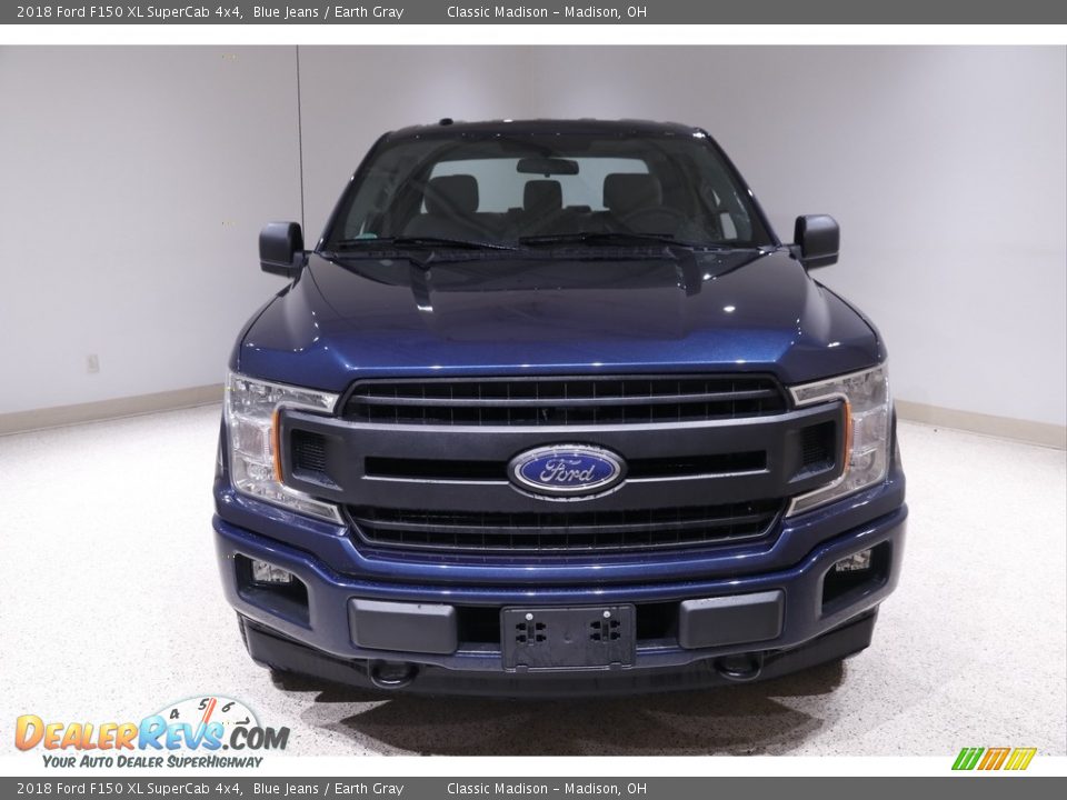 2018 Ford F150 XL SuperCab 4x4 Blue Jeans / Earth Gray Photo #2