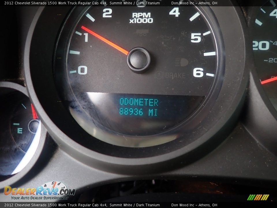 2012 Chevrolet Silverado 1500 Work Truck Regular Cab 4x4 Summit White / Dark Titanium Photo #34