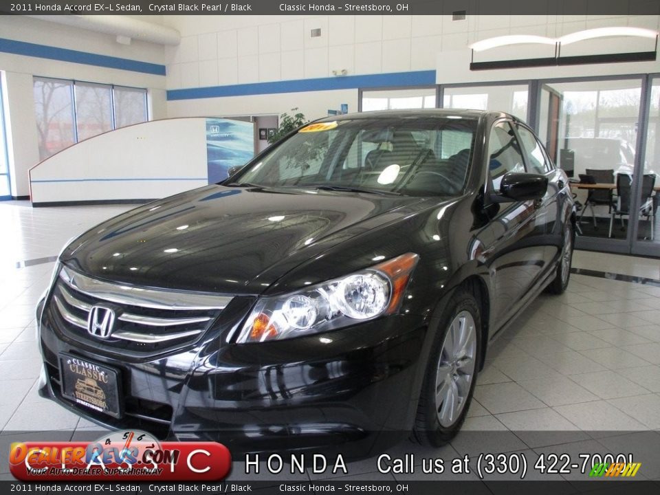 2011 Honda Accord EX-L Sedan Crystal Black Pearl / Black Photo #1