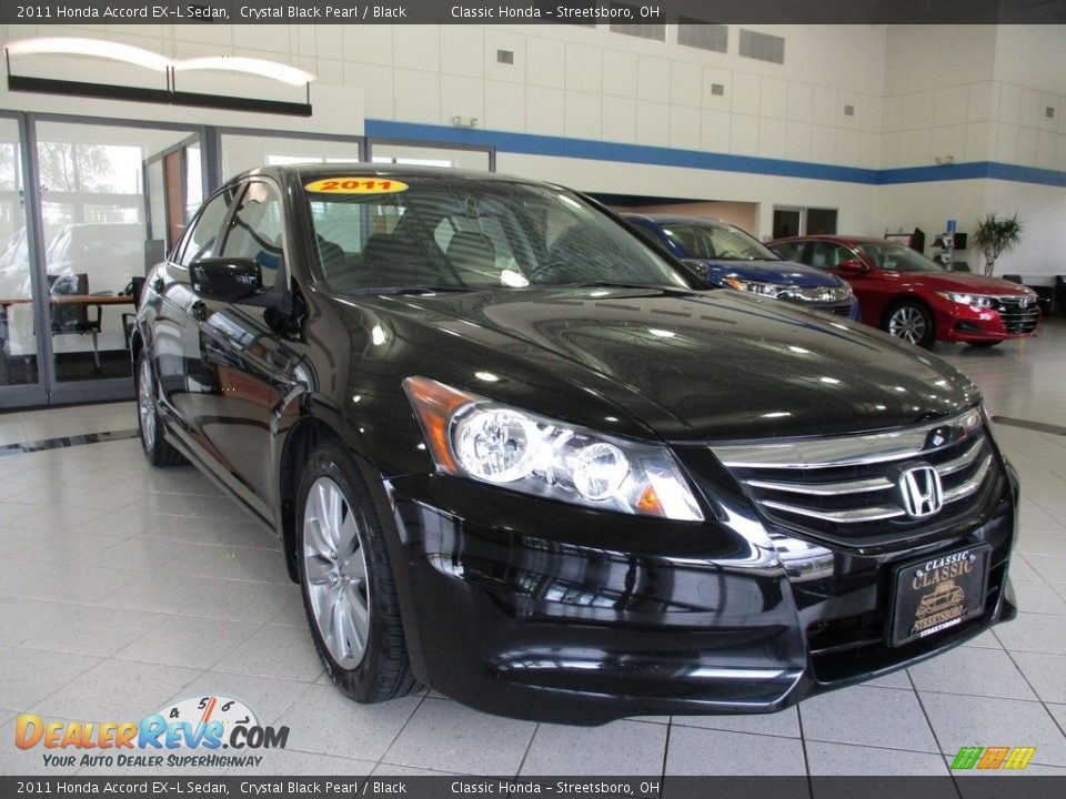 2011 Honda Accord EX-L Sedan Crystal Black Pearl / Black Photo #3