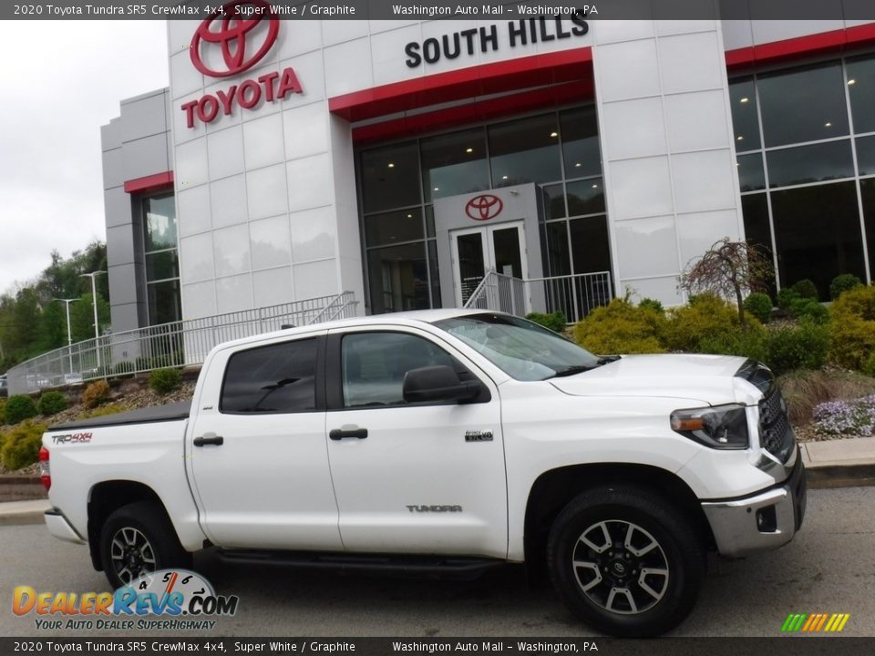 2020 Toyota Tundra SR5 CrewMax 4x4 Super White / Graphite Photo #2