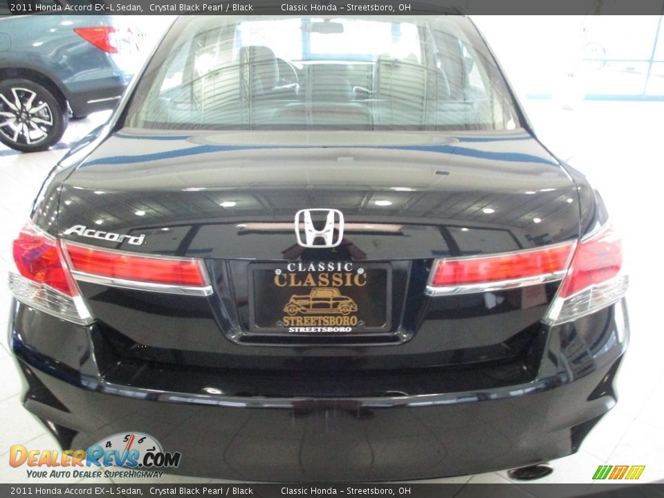 2011 Honda Accord EX-L Sedan Crystal Black Pearl / Black Photo #7