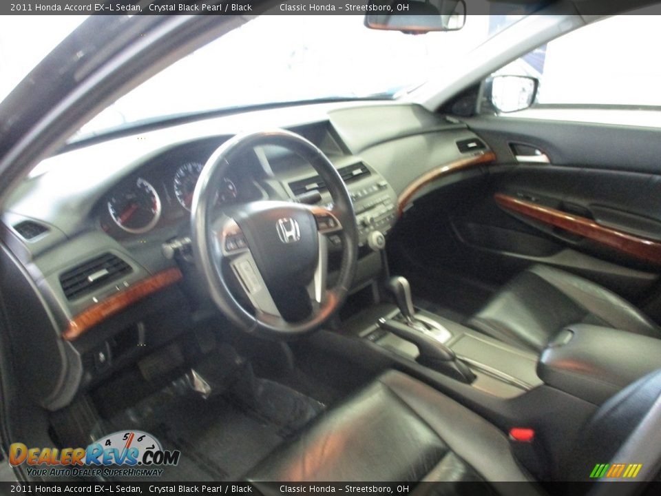 2011 Honda Accord EX-L Sedan Crystal Black Pearl / Black Photo #24