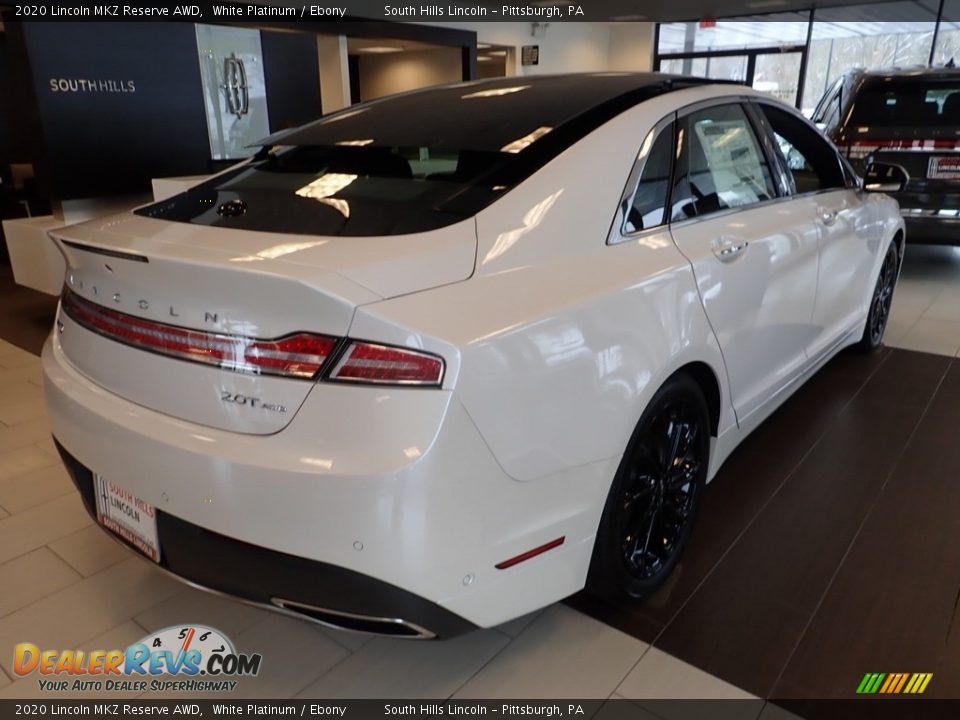 2020 Lincoln MKZ Reserve AWD White Platinum / Ebony Photo #4