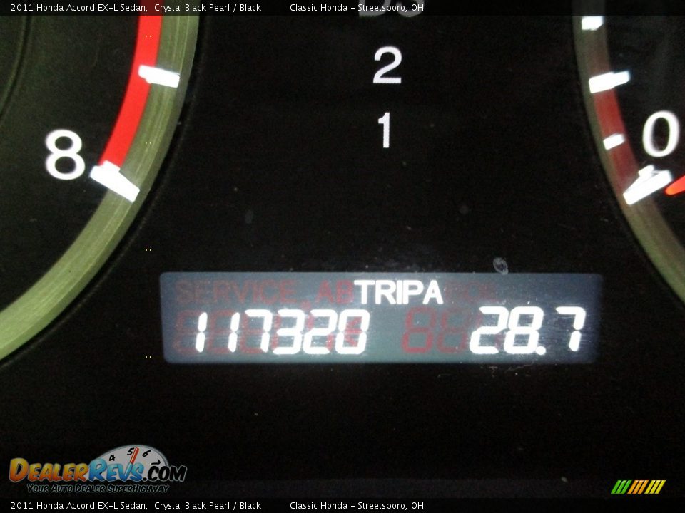 2011 Honda Accord EX-L Sedan Crystal Black Pearl / Black Photo #27