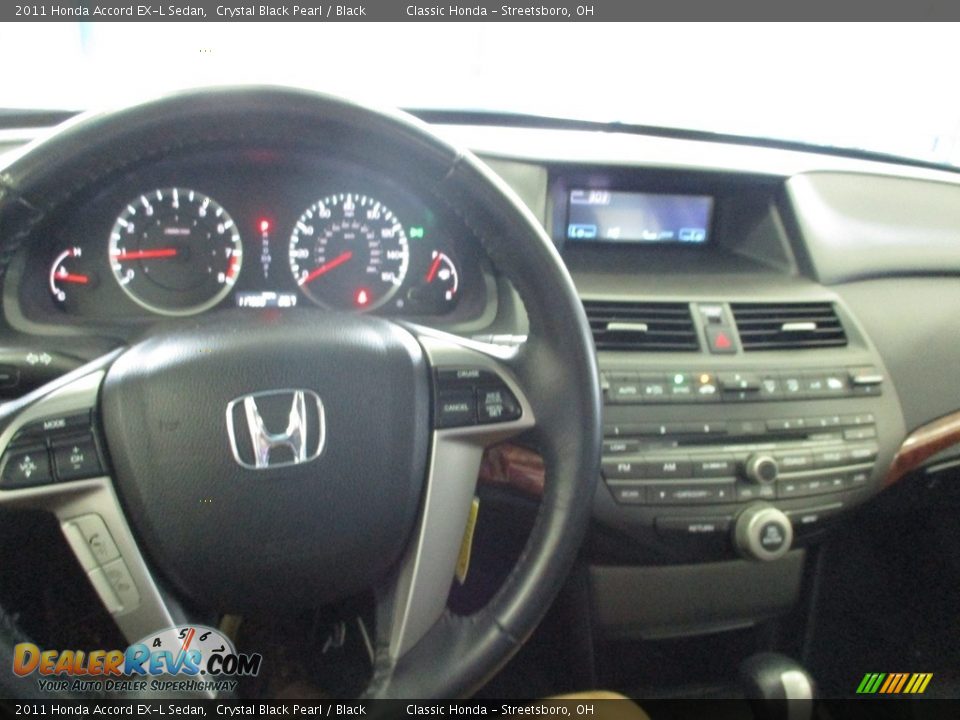 2011 Honda Accord EX-L Sedan Crystal Black Pearl / Black Photo #28